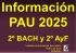 Instrucciones matrícula PAU 2025